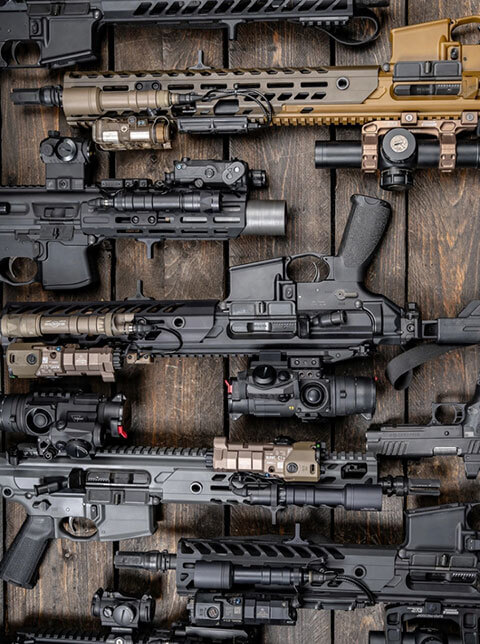 AR-15s with accessories