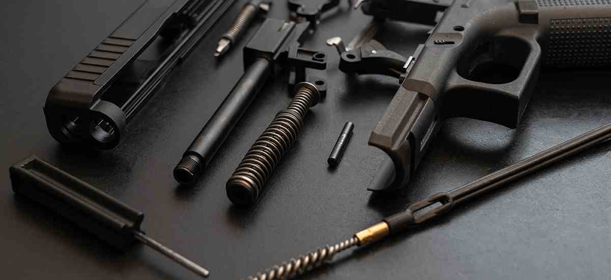 Disassembled Glock parts