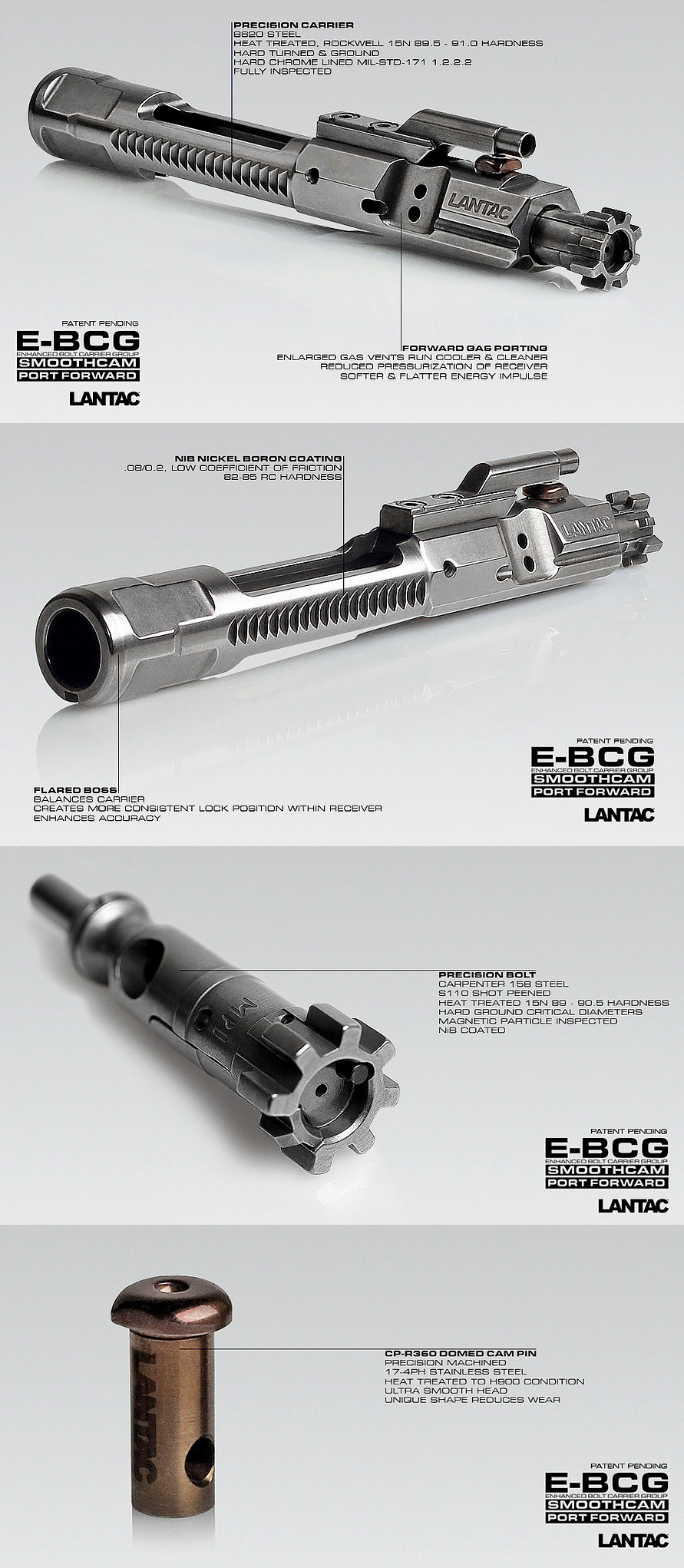 LANTAC Enhanced BCG Full Auto Style (.223/5.56)