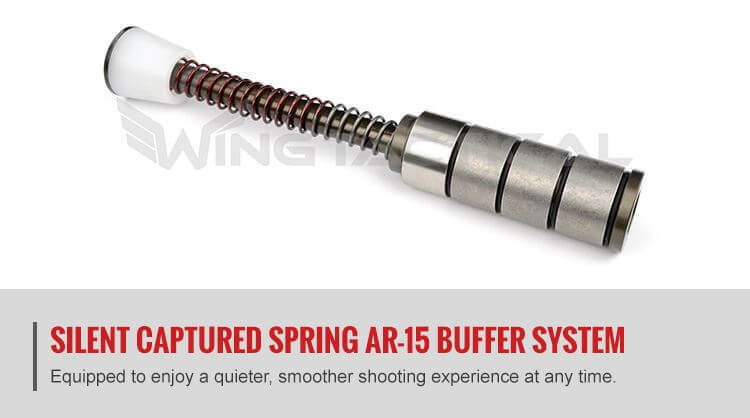 Silent captured spring buffer