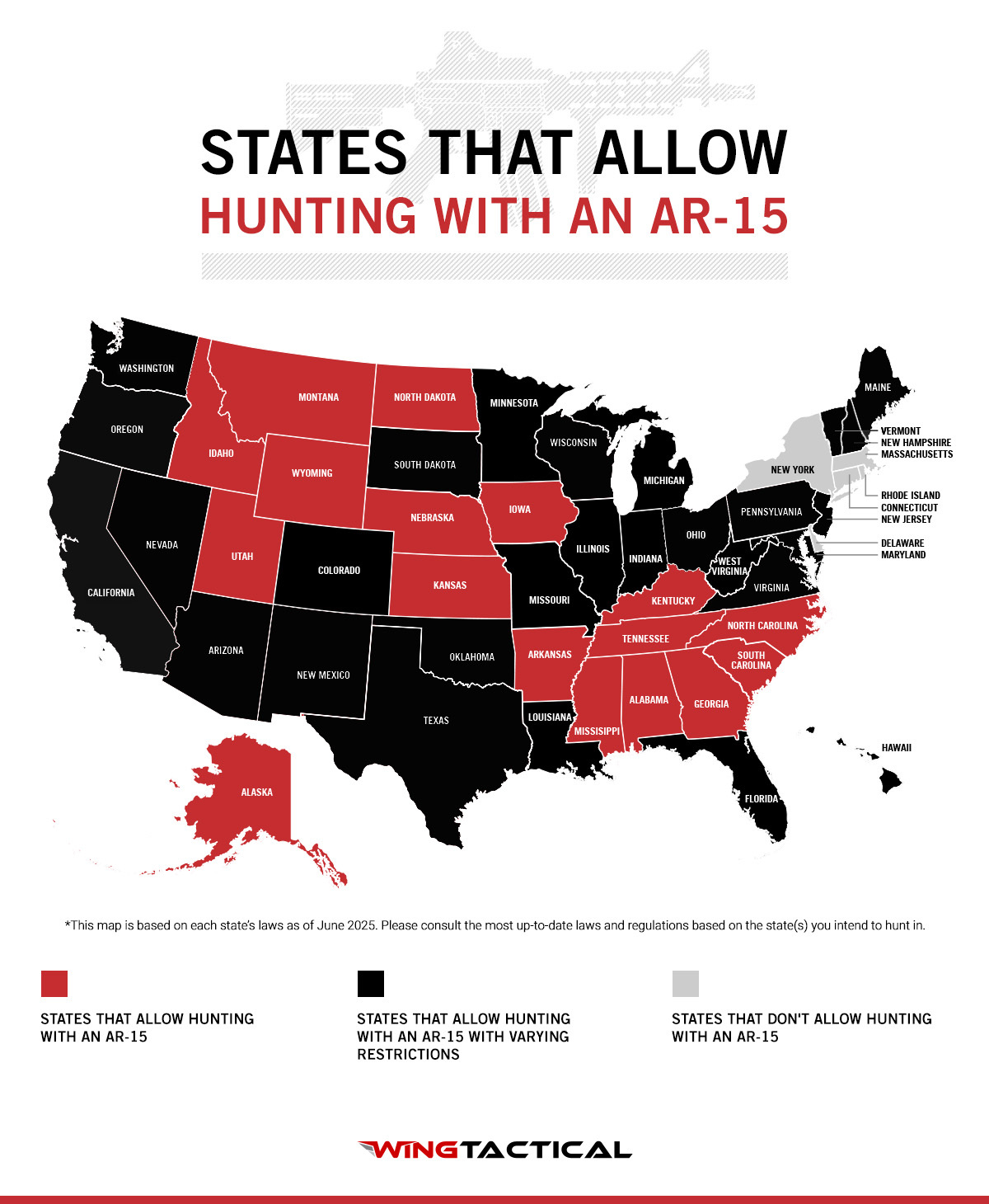 States that allow hunting with an AR-15